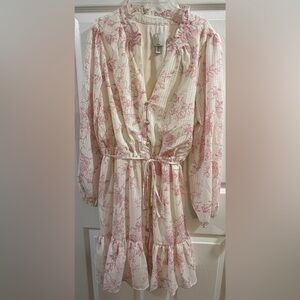 Joie Cream and Pink Floral Mini Dress